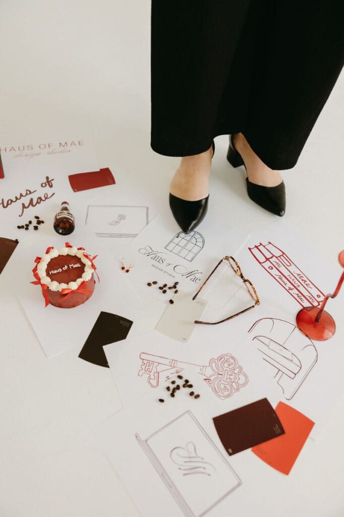 Behind-the-scenes look at the visual identity and creative assets created for the Haus of Mae rebrand strategy.