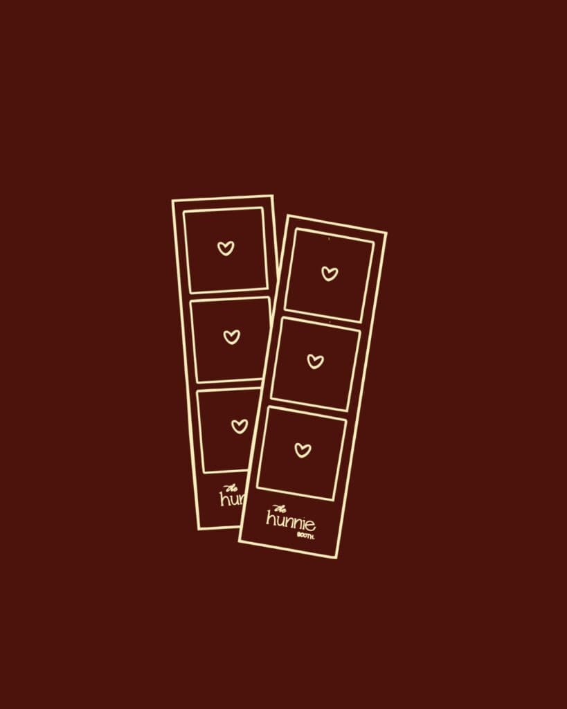 Custom brand illustration created for The Hunnie Booth website design project.